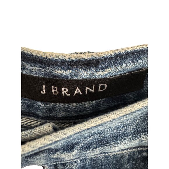 J Brand Ruby High-Rise Crop Jeans Women’s Size 31 Satellite Blue Raw Hem 100% Co - Picture 7 of 9
